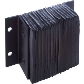 Econo Laminated Dock Bumper, Rectangular, 14"W x 10"H, 6" Projection, Black