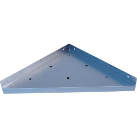 Wall-Mount Corner Medical Shelf Cabinet, 10"W x 10"D x 1-3/4"H, Silver