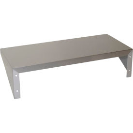 Wall-Mount Medical Shelf Cabinet, 16"W x 7"D x 4"H, Silver