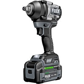 FLEX Cordless 1/2" Mid Torque Impact Wrench Kit with 5.0Ah Lithium-Ion Battery, 24V