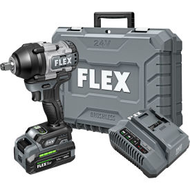 FLEX Cordless 1/2" Mid Torque Impact Wrench Kit with 3.5Ah Stacked Lithium-Ion Battery