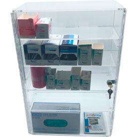 Medical Storage Wall Cabinet with 2 Shelves, Keyed Differently, 16-1/4"W x 8"D x 24"H