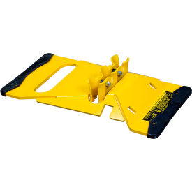Universal Compression Clamp Guardrail Base, Yellow