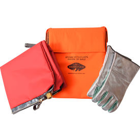 Preventer Large Battery Fire & Smoke Containment Bag, 14"W x 1"D x 17"H, Orange
