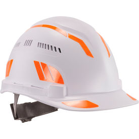 Skullerz 8961 Single Reflective Hard Hat & Safety Helmet Sticker Kit, Orange