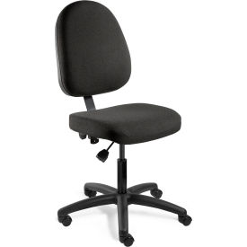 Integra Office Chair, High Back, No Tilt, 18" - 23"H Seat, Black