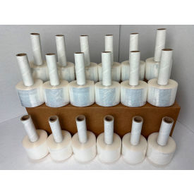 Stretch Wrap with Extended Core Handle, Cast, 120 Gauge, 3"W x 700'L, Clear