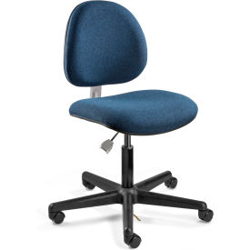 Lexington ESD Task Chair, Nylon Base, Medium Back, 17 - 22"H Seat, Navy Blue