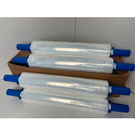 Stretch Wrap with Extended Core Handle, Cast, 80 Gauge, 20"W x 1000'L, Clear