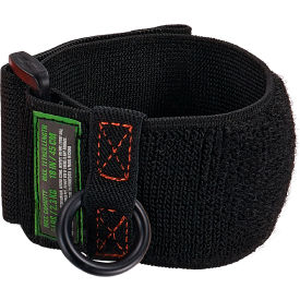 Tool Wristband with D-Ring Anchor, 5 lb. Cap., One Size, Black