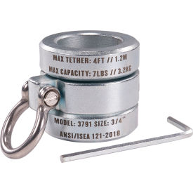 Connecting Bar Lock Collar w/ Tool Attachment Point, 7 lb. Cap., 3/4", Silver