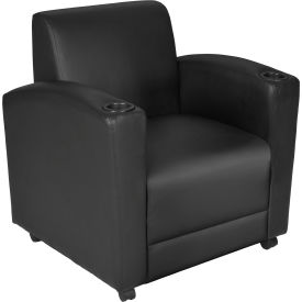Regency Nova Lounge Chair, Vinyl Seat, Black