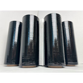 Stretch Wrap Film For Hand Dispenser, Cast, 80 Gauge, 15"W x 1500'L, Black Opaque