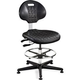 Everlast Cleanroom ISO 4 Task Chair, Mid Back, Articulating Tilt, Seat, Black