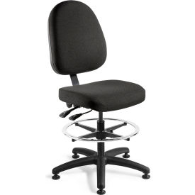 Integra Fabric Task Chair, High Back, Articulating Tilt, 24" - 34"H Seat, Black