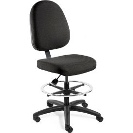 Integra Vinyl Task Chair, High Back, Articulating Tilt, 25" - 35"H Seat, Black