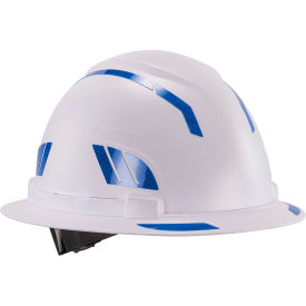 Skullerz 8961 Single Reflective Hard Hat & Safety Helmet Sticker Kit, Blue