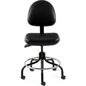 Doral Task Chair, Mid Back, Articulating Tilt, 26" - 31"H Seat, Black