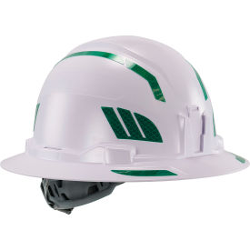 Skullerz 8961 Single Reflective Hard Hat & Safety Helmet Sticker Kit, Green