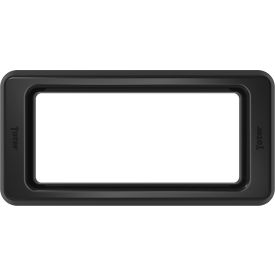 Slimline Rectangular Trash Can Lid With Open Top, 16/23 Gal. Cap., Black