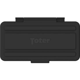 Slimline Rectangular Trash Can Lid With Hinged Lid, 16/23 Gal. Cap., Black