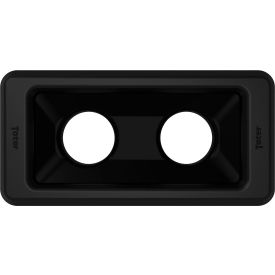 Slimline Rectangular Trash Can Lid With Can Cutout, 16/23 gal. Cap., Black