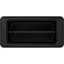 Slimline Rectangular Trash Can Lid With Swing Door, 16/23 Gal. Cap., Black