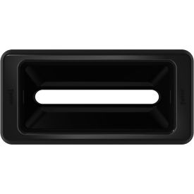 Slimline Rectangular Trash Can Lid With Document Slot, 16/23 Gal. Cap., Black