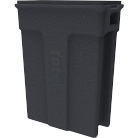 Slimline Rectangular Trash Can, 23 Gal. Cap., Dark Gray Granite