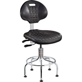 Everlast Task Chair, Mid Back, Articulating Tilt, 19" - 24"H Seat, Blue/Chrome