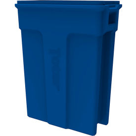 Slimline Rectangular Trash Can, 23 Gal. Capacity, Blue