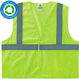 Recycled Hi-Vis Safety Vest, Size XS, Lime
