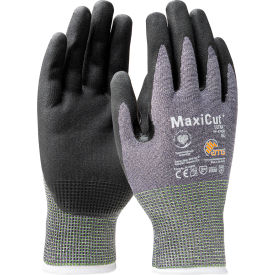 MaxiCut Ultra Micro-Foam Nitrile Coated Palm & Fingers Gloves, ANSI A4, M, Gray, 6 Dozen/Case