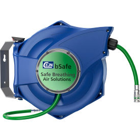 911 Safety Retractable Hose Reel, Nickel-Plated Steel Nipple, 217 PSI, 3/8" ID x 42-1/2'L