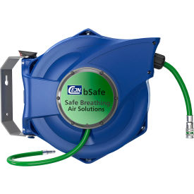 Safety Retractable Hose Reel, Nickel-Plated Brass Nipple, 217 PSI, 3/8" ID x 42-1/2'L