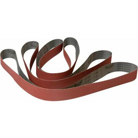 Sanding Belt, Aluminum Oxide, 60 Grit, 72"L x 2"W, Pack of 3