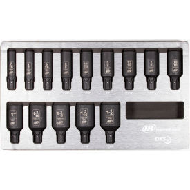 Drive Hex Deep SAE Imperial Impact Socket Set, 6 Point, 14 Piece