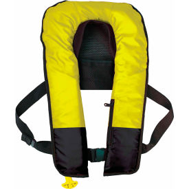 Manual/Automatic Inflatable Life Jacket, USCG Type V, Adult/Universal, Hi-Vis Yellow/Black
