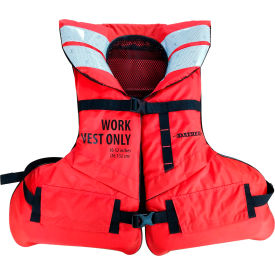 Workflow Work Vest, Mesh/Polyethylene, USCG Type III/V, Adult/Universal, Orange