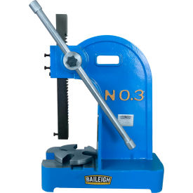 Manually Operated Arbor Press, 3 Ton Max Pressure
