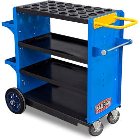 Machinist Tool Cart, 1500 lb Capacity, 24"W x 12"D x 12"H, Blue/Black
