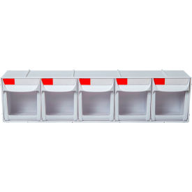 5 Drawers, 25 lb. Capacity, 4-13/16"L x 23-11/16"W x 6"H Tip Out Bin Drawer by Shuter