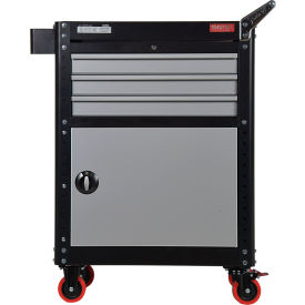 Tool Cart, 3 Modular Drawers w/ Locking Cabinet, 800 lb. Cap., 22"Wx34-3/8"Dx42-1/2"H