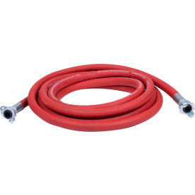 General Purpose Air Hose Assembly, 3/4" ID x 25'L, Red