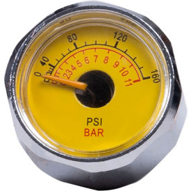 PowerQUAD Air Pressure Gauge, Yellow/Metal