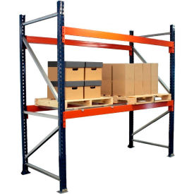 Teardrop Pallet Rack, Starter, 96"W x 42"D x 144"H, 6820 lbs Shelf Capacity