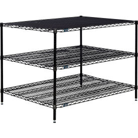 3 Shelf, Black Epoxy Wire Shelving Unit, Starter, 60"W x 36"D x 34"H
