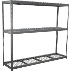 3 Shelf Standard Duty Boltless Shelving Starter 96"Wx36"Dx120"H Wire Deck