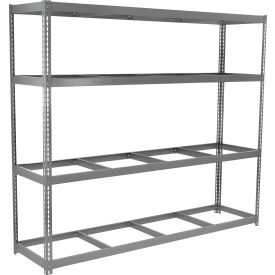 4 Shelf, Standard Duty Boltless Shelving, Starter, 96"W x 18"D x 120"H, No Deck