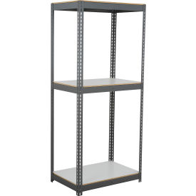 3 Shelf Heavy Duty Boltless Shelving Starter 36"Wx12"Dx48"H Laminate Deck